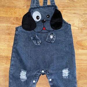 Adorable Denim Dog Overalls for Kids